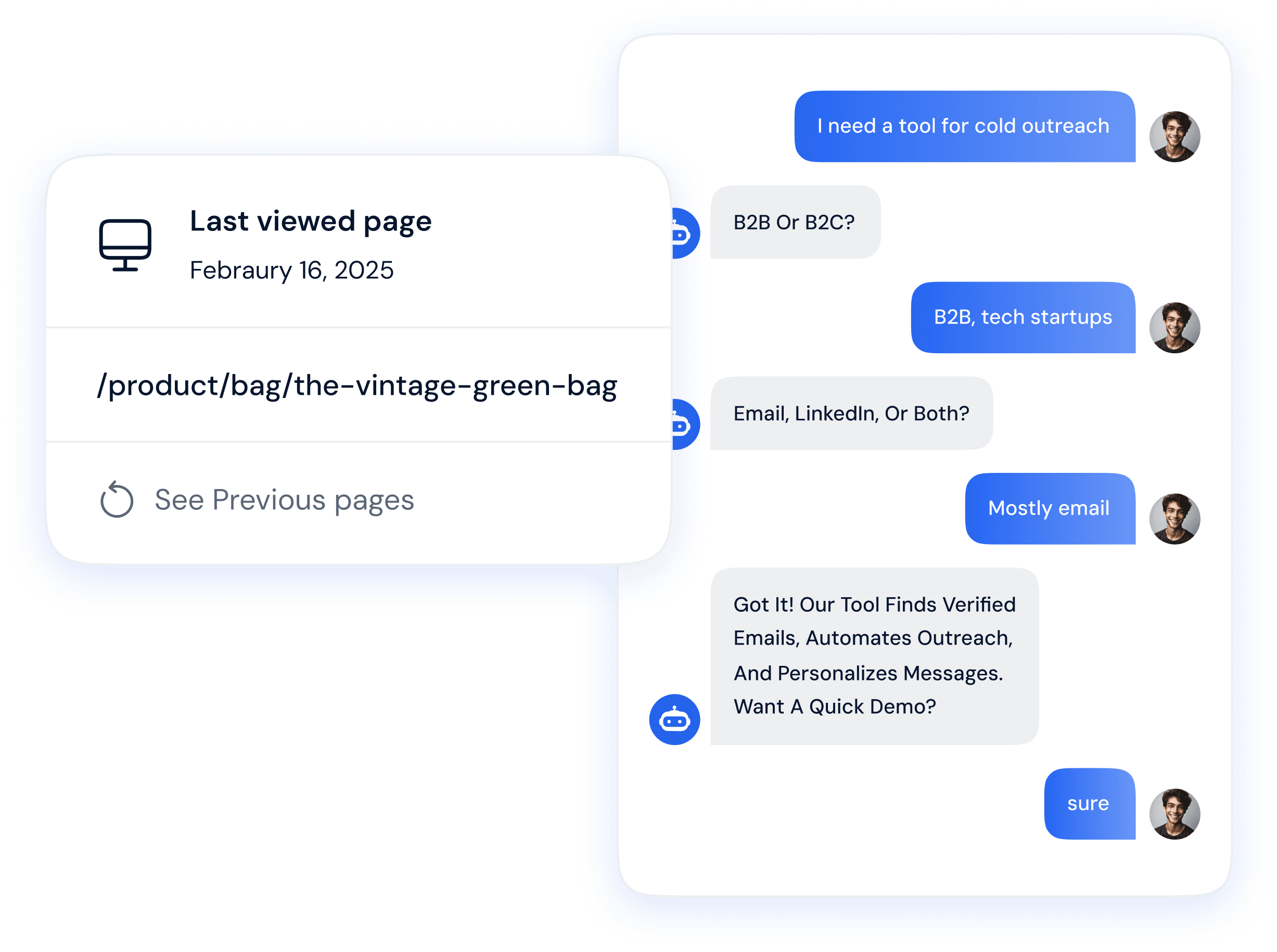 Marketing AI employee collecting data via chat